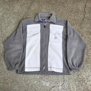 Vtg 90s HELLY HANSEN Board Wear Colorblock Techwear Zip Up Fleece Jacket Med Fit